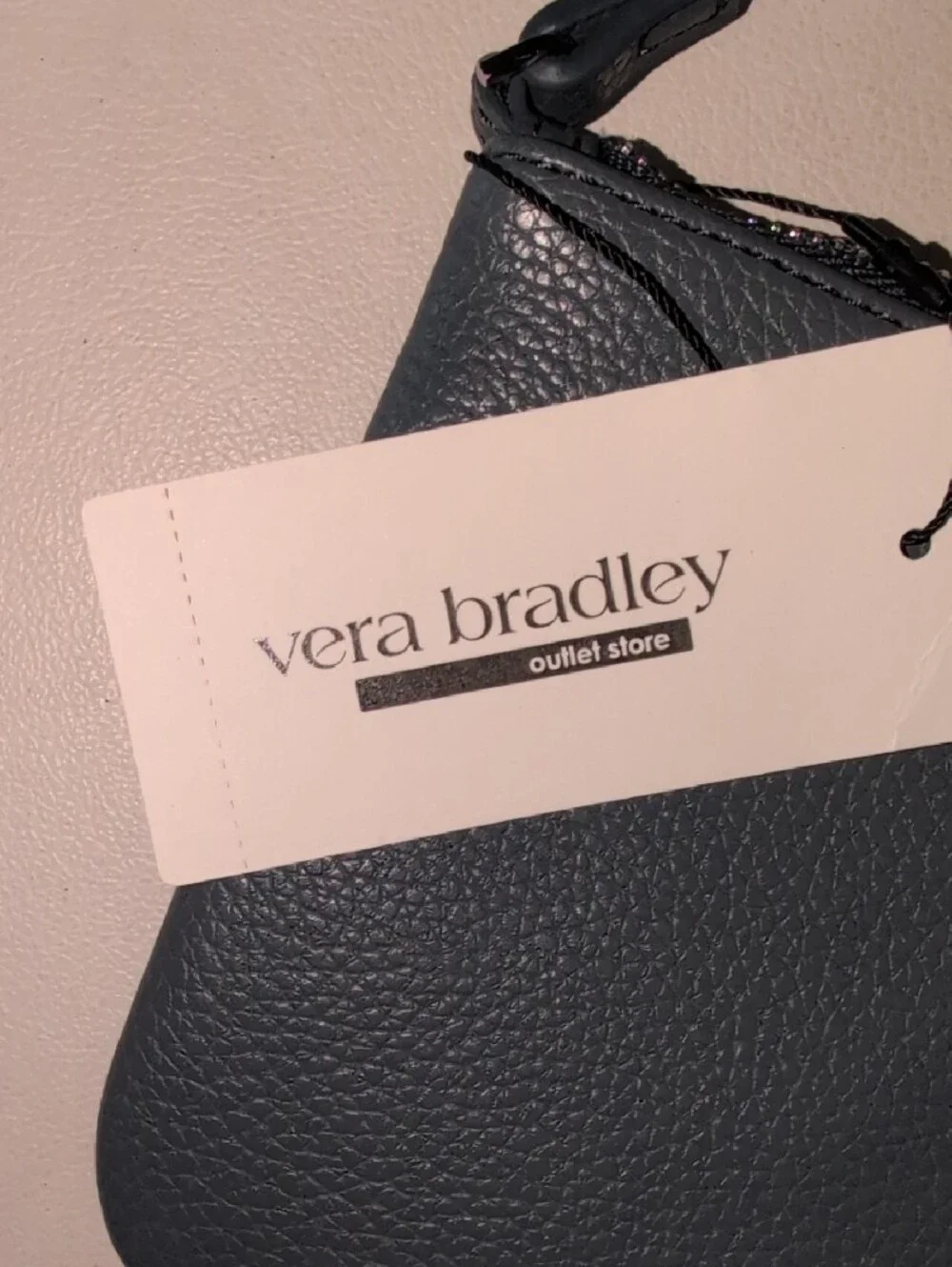 Vera Bradley Pebbled Leather Wristlet in Slate Blue NWT - Picture 3 of 10